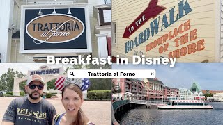 Breakfast at Trattoria al Forno  Disneys Boardwalk [upl. by Strohbehn]