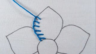 Most Unique Flower Embroidery Design Tutorial Needle Art Hand Embroidery For Beginners [upl. by Akanke]