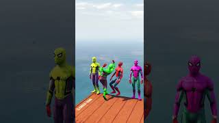 GTA 5 Spiderman Ragdolls  Jumps  Fails ep99 shorts [upl. by Anoerb]