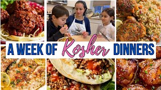 KOSHER MEAL PREP  A WEEK OF KOSHER DINNERS WHAT WE EAT IN A WEEK Orthodox Jewish [upl. by Leagiba485]