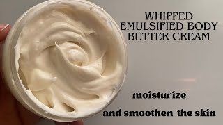 Goat milk Rich Non Oily Whipped Emulsified Body Butter cream  diy emulsified body butter [upl. by Anitsuj]