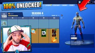 NEW SEASON 4  TIER 100 SKIN UNLOCKED  Fortnite Battle Royale [upl. by Ettelegna]