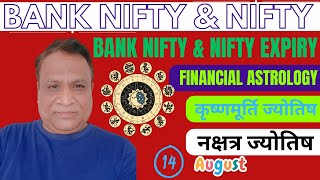 Nifty Bank Nifty Prediction by Financial Astrology technicaldata news for date 14 Aug 2024 [upl. by Tnahsarp323]