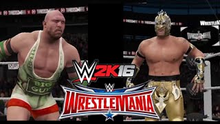 WRESTLEMANIA 32 Kalisto vs Ryback 2K16 PS4 [upl. by Siraved]