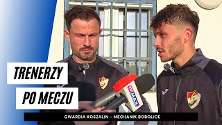 Trenerzy Michał Mikołajczyk i Daniel Wojciechowski po meczu z Mechanikiem Bobolice [upl. by Nivra]