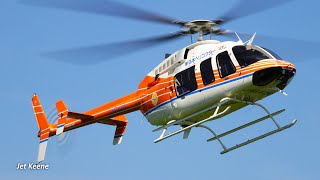 Bell 407GXi Helicopter Takeoff amp Landing Bell 505 Jet Ranger X Landing etc  Gunma Heliport [upl. by Elonore]