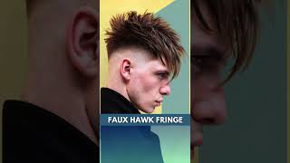 BEST FRINGE HAIRCUTS FOR MEN Faux Hawk Fringe barber clippercut haircut [upl. by Zoes]