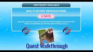 The Sims FreePlay  MultiStory Renovations Quest Walkthrough [upl. by Samuelson]