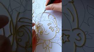 Cloisonné art 🖼️ cloisonne art drawing painting diy handmade [upl. by Aniretac]