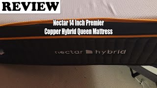 Nectar 14 Inch Premier Copper Hybrid Queen Mattress  Review 2024 [upl. by Liddy]