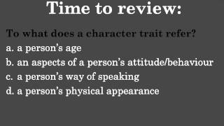 Character Traits Lesson [upl. by Sotsirhc121]