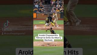 Aroldis Chapman Hits 105mph to Strike Out Manny Machado Hits 105 Twice Facing Padres Star Machado [upl. by Ahsielat]