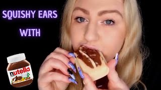 ASMR Messy Ear Eating with Nutella Reupload [upl. by Fairman]