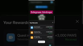 Free Telegram airdrop  Airdrops free crypto coin earn  telegram TelegramAirdropairdropsviral [upl. by Dorion559]