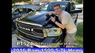 2016 Ram 1500  57L Hemi  P1524 Oil Pressure Out of Range [upl. by Tema]