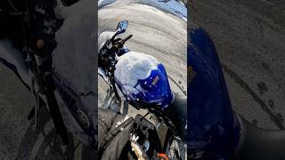 Winter Riding on My Yamaha R7 PreRide Safety Check in the Snow  Motorcycle Winter Prep [upl. by Aneetsirk538]