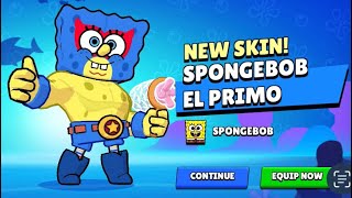 Unlocking SpongeBob El Primo in Brawl Stars [upl. by Bendicty]