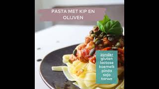 Pasta met kip en olijven [upl. by Ruosnam]