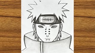 How to draw pain from Naruto  How to draw anime step by step  Easy drawing ideas step by step [upl. by Nowaj]