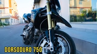 Aprilia Dorsoduro 750 Startup Sound amp Wheelie Training [upl. by Johnson]