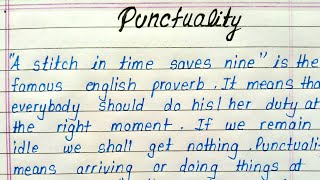 Essay writing on punctuality in english [upl. by Lerrud]