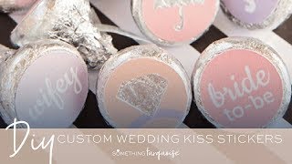 How To Customize Our Print and Cut Hershey Kiss Sticker Files Using Cricut Design Space [upl. by Alue]