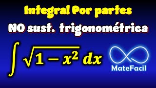 Integral con raíz cuadrada SIN USAR SUSTITUCIÓN TRIGONOMÉTRICA Integral por partes [upl. by Nerrak]