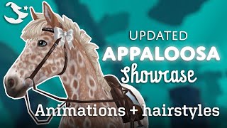 Appaloosa Showcase  Animations amp hairstyles  Star Stable Online⭐️ [upl. by Aneet]