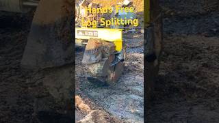 Splitting Big Logs With SixWay Wedge on Skid Steer firewood logsplitter logsplitting [upl. by Meda]