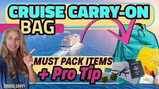 Cruise Carry On Bag MUST PACK items  ProTips PLUS FREE packing list [upl. by Kathye]