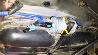 Opel Zafira 18 skift benzin filter og Tstykke [upl. by Yellehs]