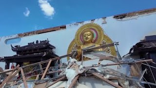 Buddhist Temple damaged from Hurricane Beryl [upl. by Yenahc794]