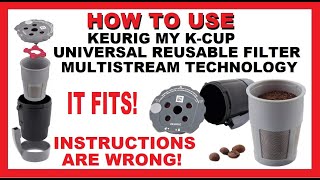 How To Use Keurig My KCup Universal Reusable Filter MultiStream Technology  Review Install Plus [upl. by Idnis123]