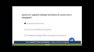 Risposte quiz 8 alternanza scuolalavoro sicurezza sul lavoro [upl. by Niwre702]