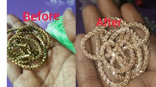 How to gold covering jewellery polish at homecovering chain cleancovering polish in tamil [upl. by Iaria877]