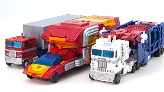 Transformers WFC Kingdom Optimus Prime Rodimus Prime Ultra Magnus Truck Car Vehicle Robot Toys [upl. by Anaicilef]