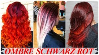 Coole frisuren ombre mit rot [upl. by Aisatnaf]