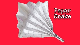 How to make a paper snake  Origami snake craft  Kagaj ka saanp kaise banaye  Easy make snake [upl. by Anhcar445]