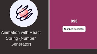 Animation with reactspring Build a Number Generator [upl. by Pare]