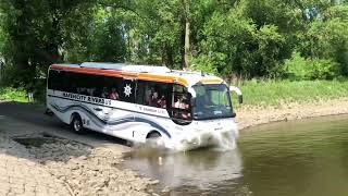 Hafencity Riverbus fährt in die Elbe [upl. by Naillij]