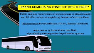 Conductors License Exam Review Tagalog [upl. by Notsuh]