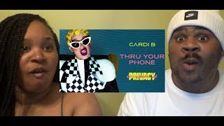 CARDI B  THRU YOUR PHONE NOT BLEACH LMAO  REACTION [upl. by Leinoto]