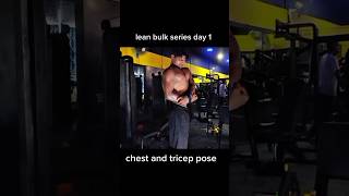 Chest and Tricep Pose after workout mkfitness shortsvideo bodytransformation [upl. by Shifrah]