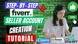 Setup Fiverr Seller Account For Beginners  Make Money On Fiverr Tutorial 2023  use ChatGPT amp Canva [upl. by Nireil]