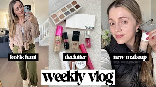 VLOG Kohls clothing try on decluttering my makeup homemade crunchwraps amp keepsakes [upl. by Eanerb]