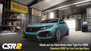 CSR2  Varis Civic Type R Elite MAXED 12 mile  tune amp shift  11521 [upl. by Innoc676]