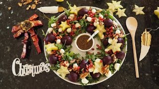 CHRISTMAS WREATH SALAD  Making Friends With Salad  Food For Fight  Dietitian [upl. by Asusej]