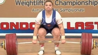 2012 European Weightlifting Championships Women 75 kg \ Тяжелая Атлетика Чемпионат Европы [upl. by Mccandless705]