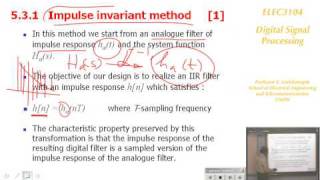 Digital Signal Processing 8A Digital Filter Design  Prof E Ambikairajah [upl. by Dust686]