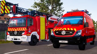 Emergency Call 112  Paris Firefighters Fire Brigade Truck First Respoding 4K [upl. by Haidabez]